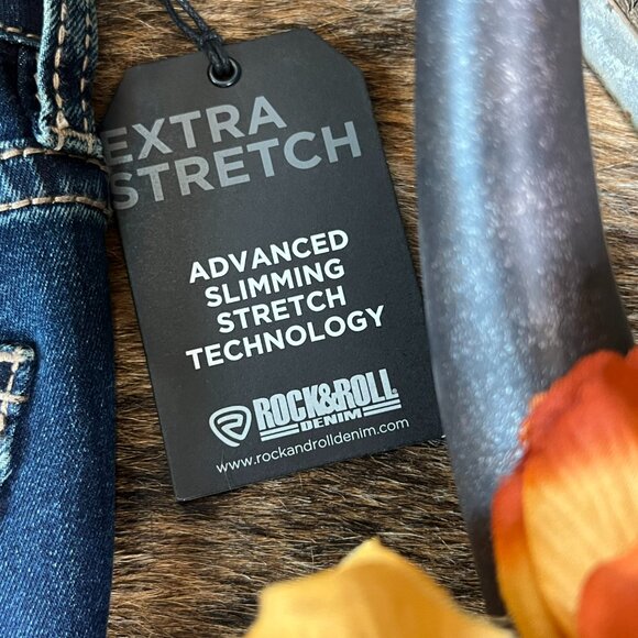 Rock & Roll Denim Midrise Stretch Bootcut Women's Riding Jeans (26x34) NEW - Picture 9 of 11